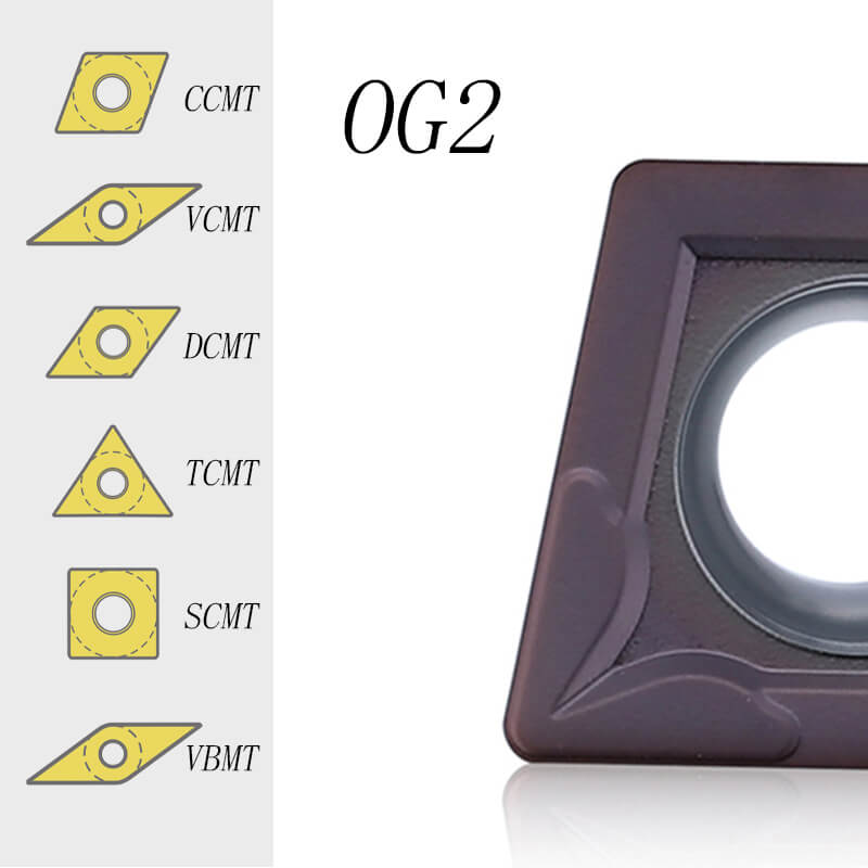 OG2-Semi Finishing Machining For Steel Carbide Positive Angle Turning Inserts