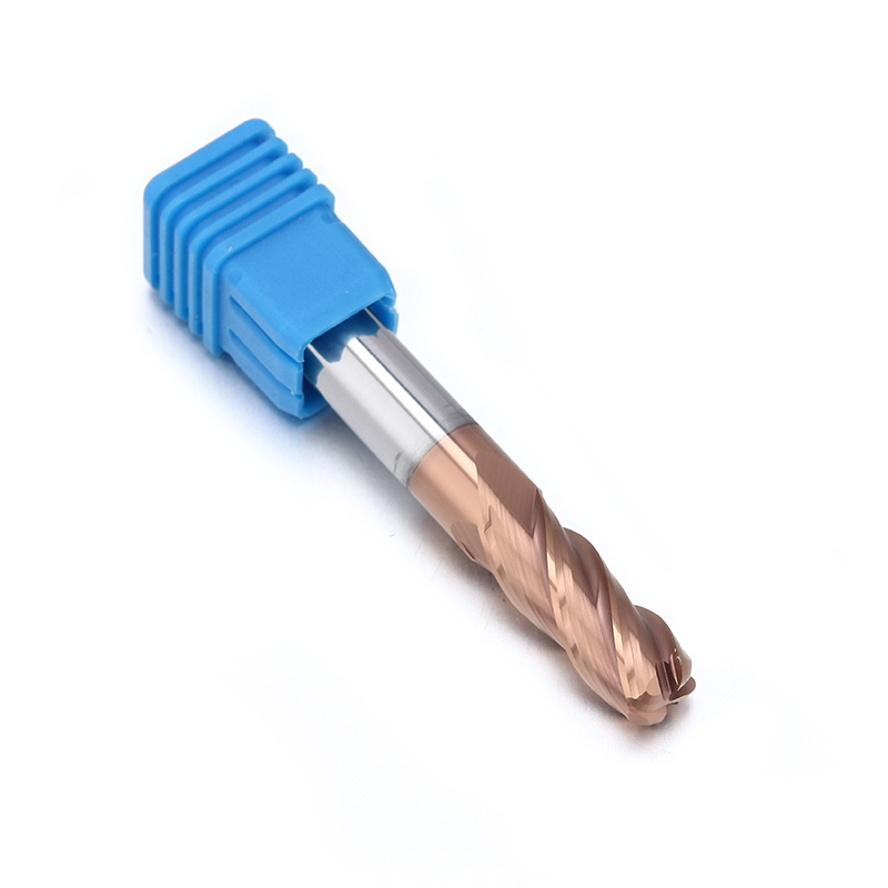 UEX Bronze Coating 4 Flutes Corner Radius HRC60 Milling Cutters