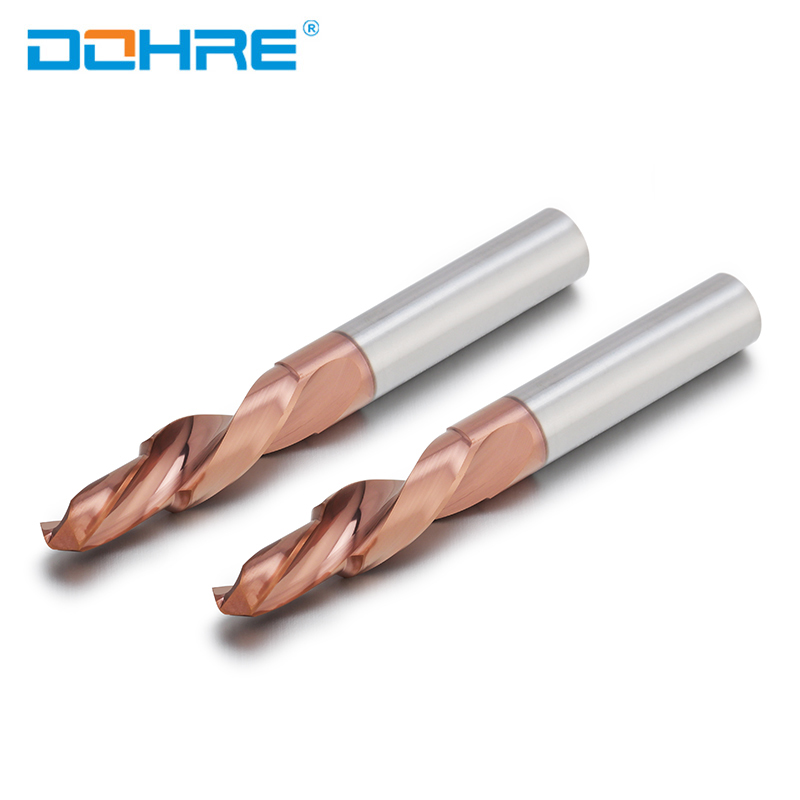 Dohre Customizable CNC Bronze Coated Tungsten Steel Carbide Drill Bits For Metal