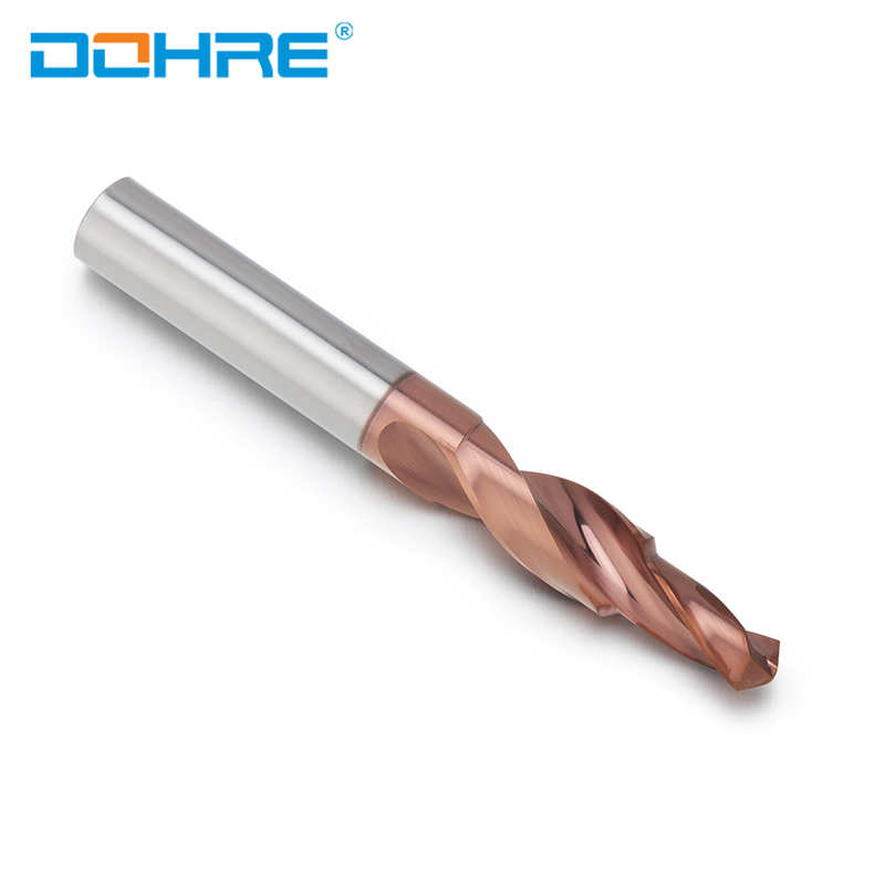 Dohre Customizable CNC Bronze Coated Tungsten Steel Carbide Drill Bits For Metal