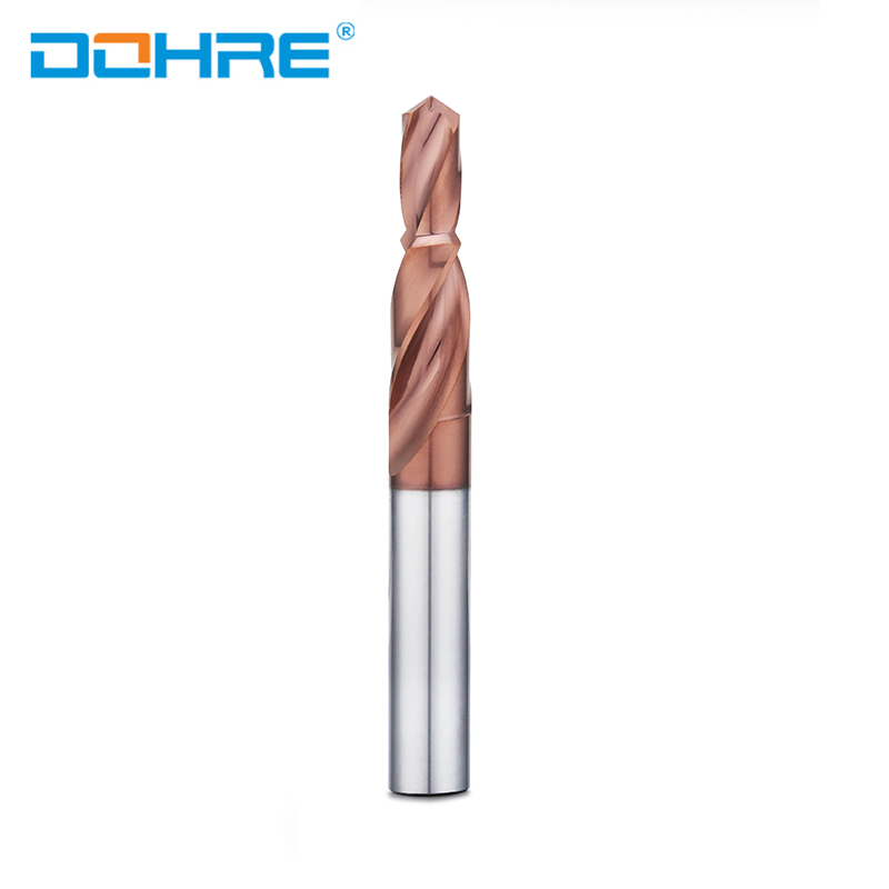 Dohre Customizable CNC Bronze Coated Tungsten Steel Carbide Drill Bits For Metal